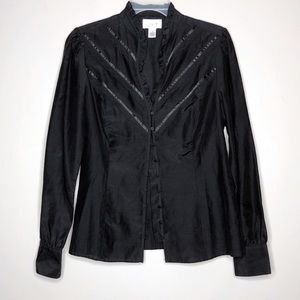 Loft Women’s Black Long Sleeve Blouse